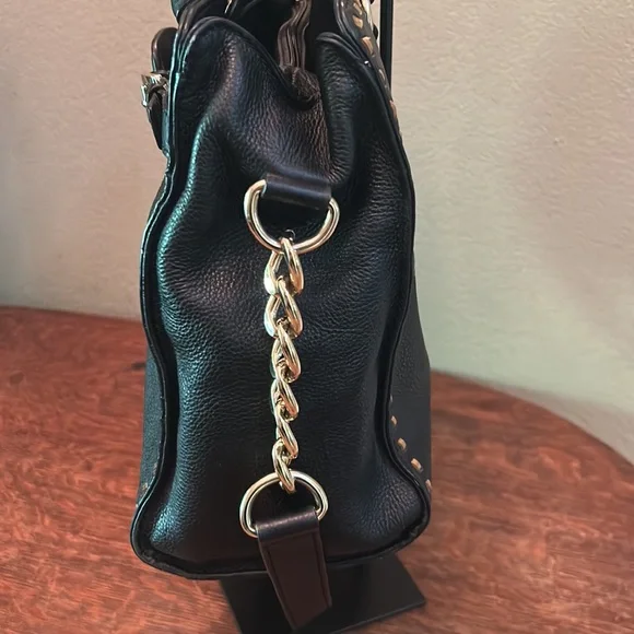 Michael Michael Kors Hamilton Whipstitched Black Pebbled Leather EW Tote - Picture 7 of 15